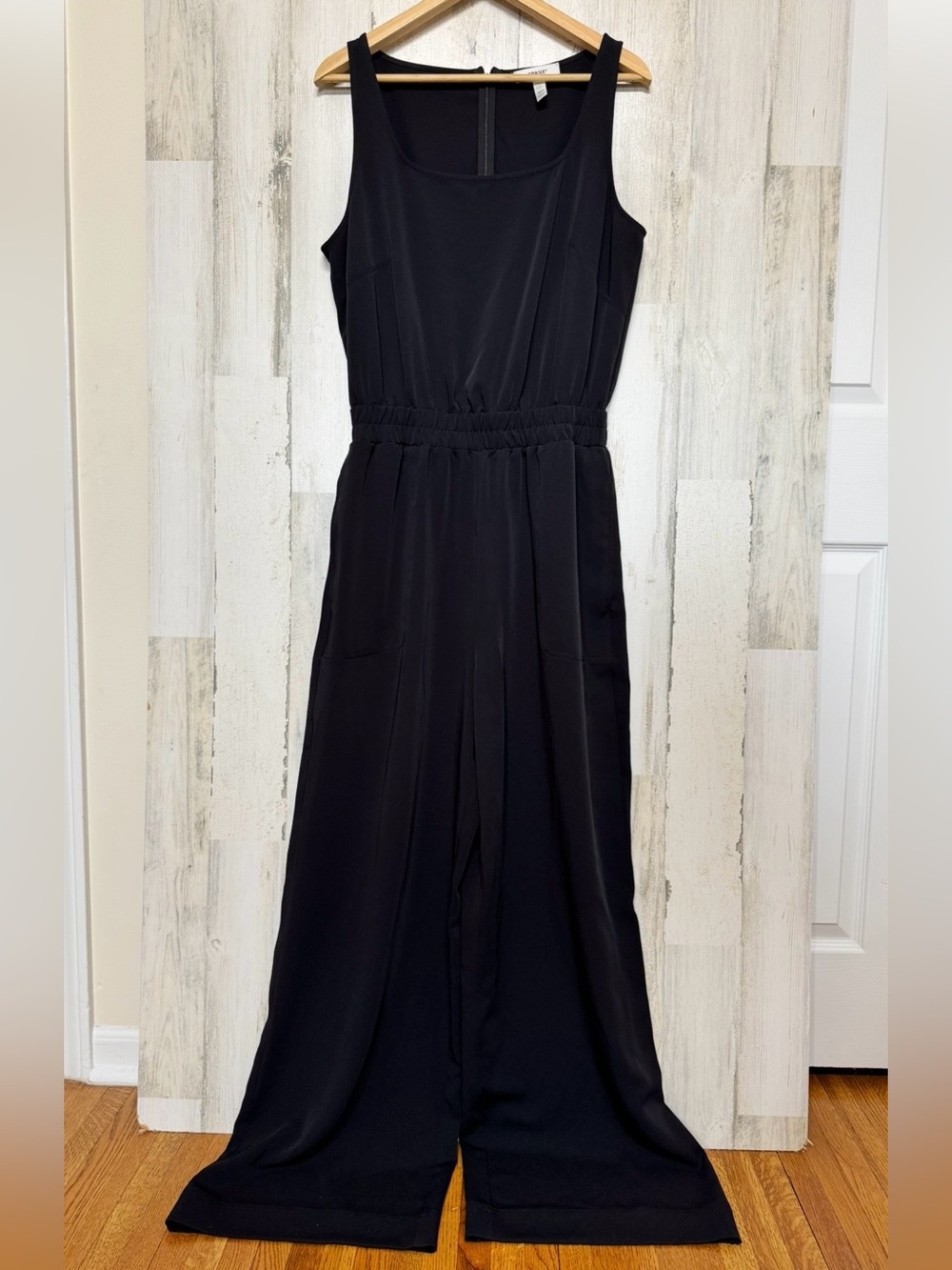 Spanx Black Sleeveless Wide Leg Jumpsuit Size L